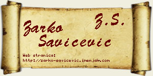 Žarko Savićević vizit kartica